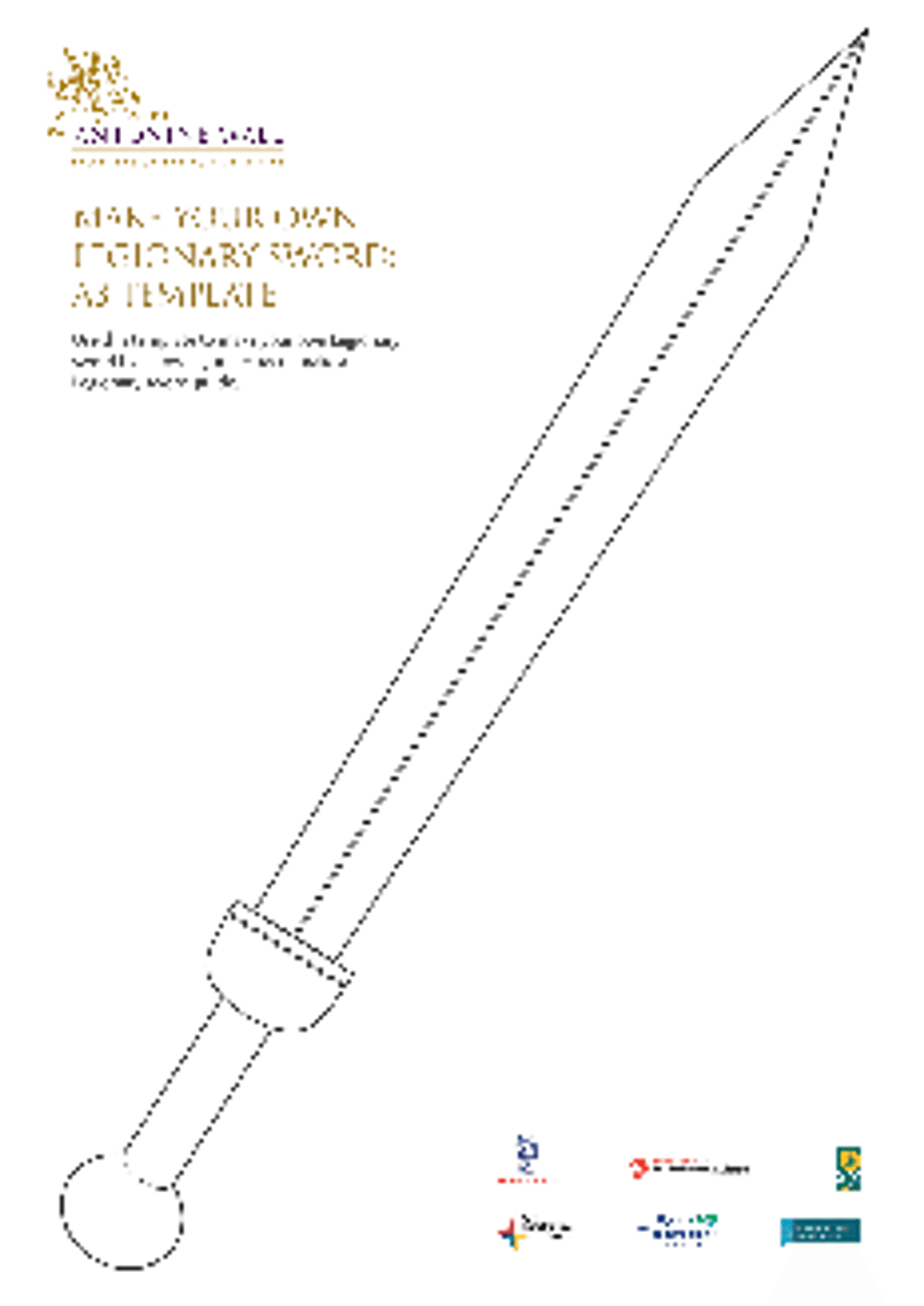 HS Make a sword A3 BW template 1 HS Make a sword A3 BW template 1